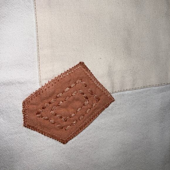 Lauren Ralph Lauren Women's Patchwork Relaxed Tapered Ankle Jeans Cream Size 16 - Picture 10 of 15